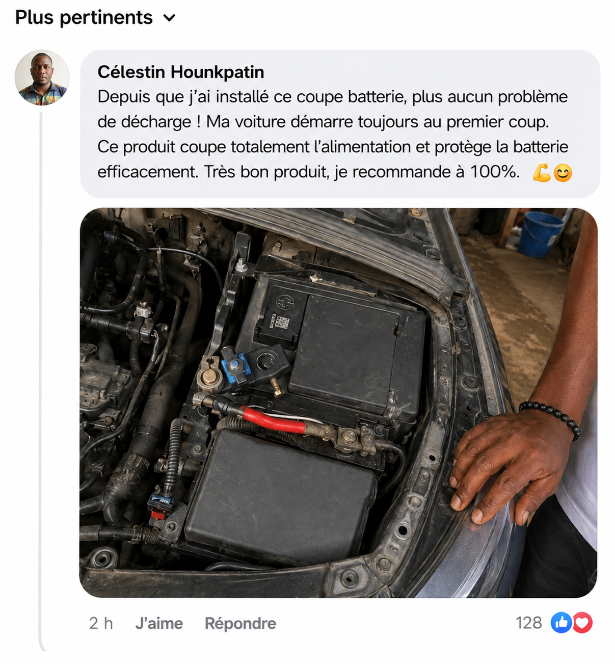 INTERRUPTEUR DE DÉCONNECTION DE BACTÉRIE