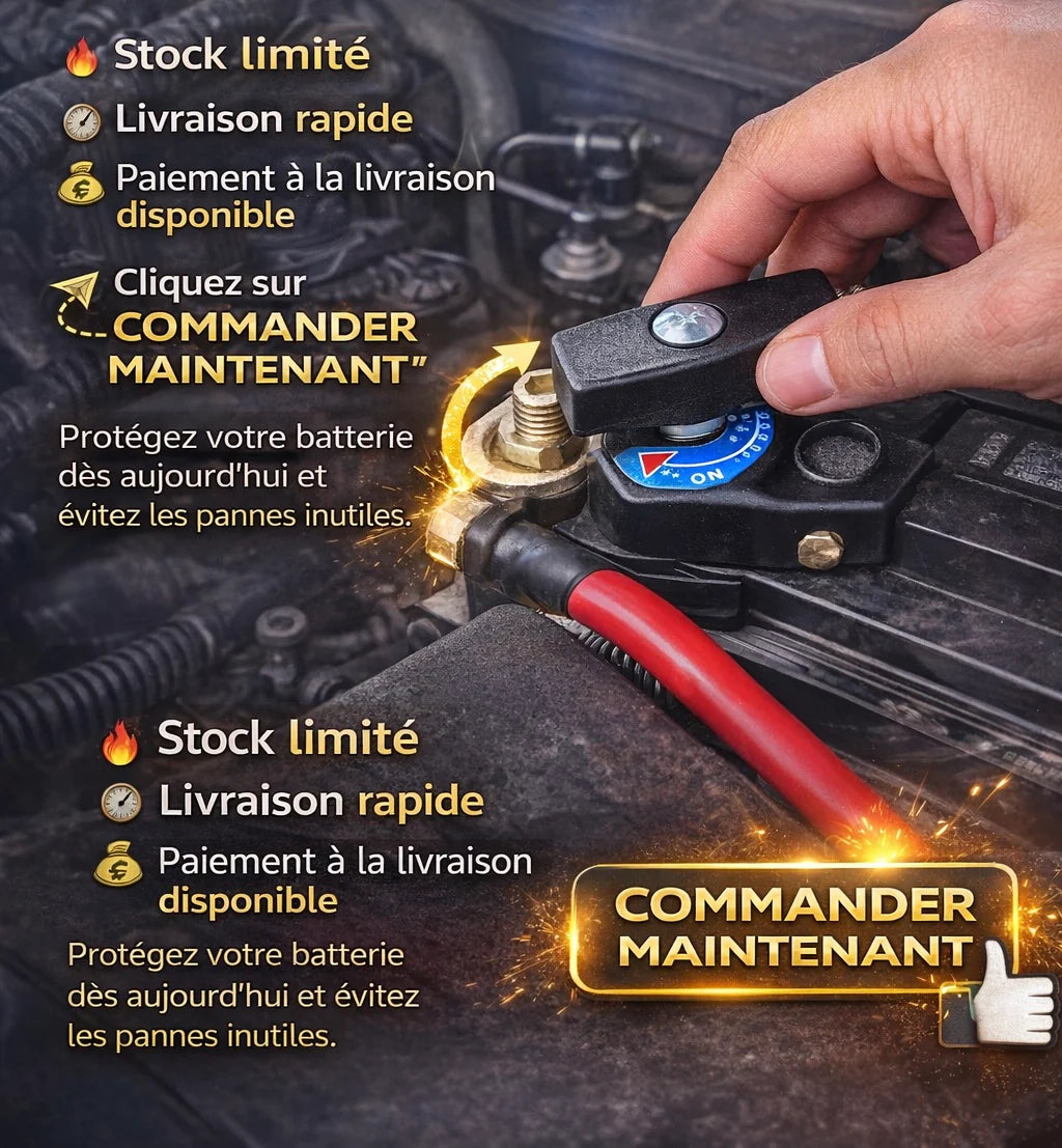 INTERRUPTEUR DE DÉCONNECTION DE BACTÉRIE