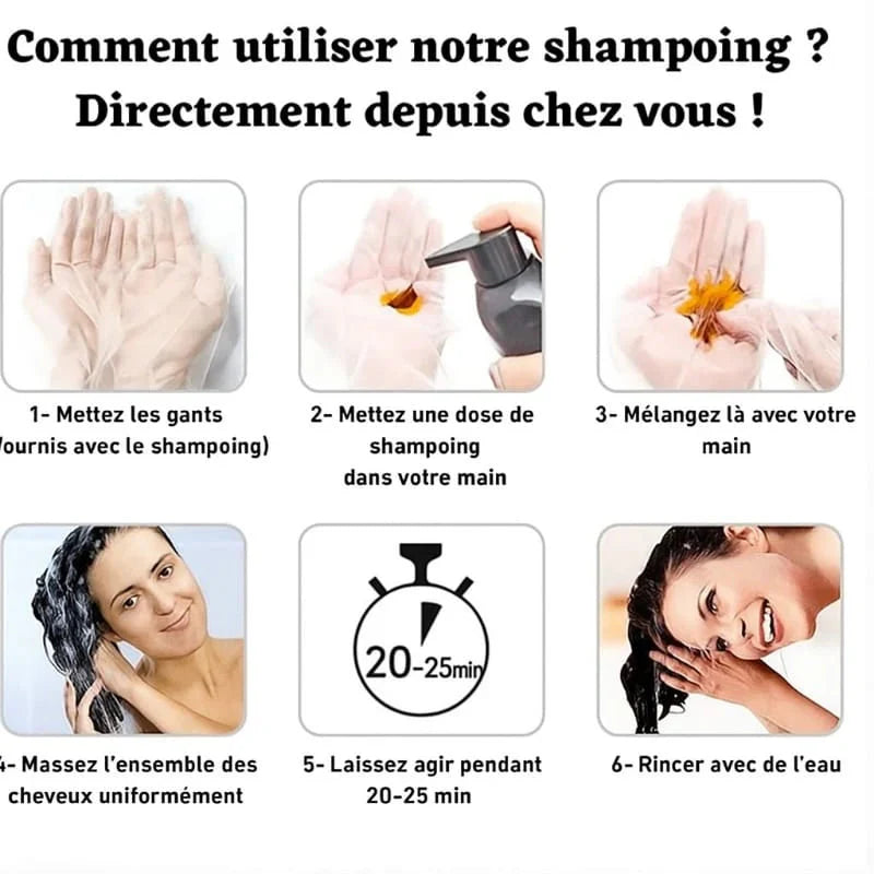 LE Secret des cheuveux noire sblimes:Shampoing Black Hair 3 en 1